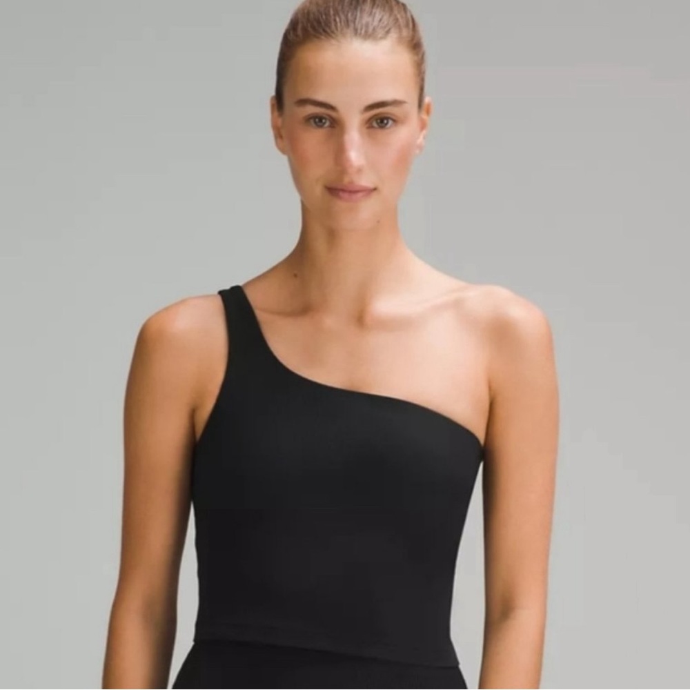 lululemon athletica Black One-Shoulder Crop Top
